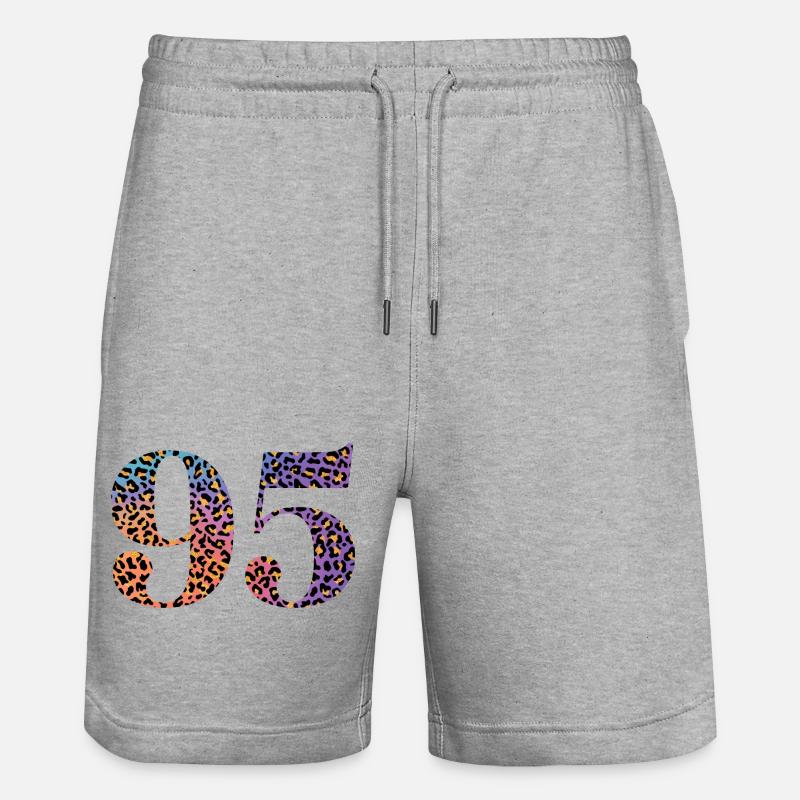 95e anniversaire léopard - Short de jogging bio TRAINER Stanley/Stella unisexe - gris chiné