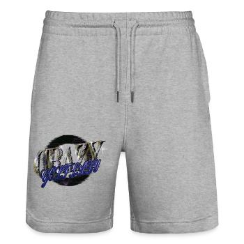 Golf Swing Present Jokes GirlsGolfGift Golfgirls - Stanley/Stella Trainer Unisex Organic Jogging Shorts - heather grey - Front - Nik (191cm) & Marisol (170cm)