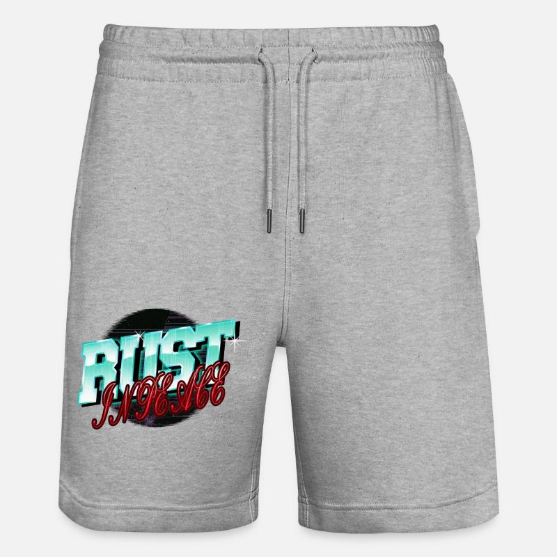 christmas robots boys artificial intelligence - Stanley/Stella Unisex Bio Joggingshorts Trainer  - Grau meliert