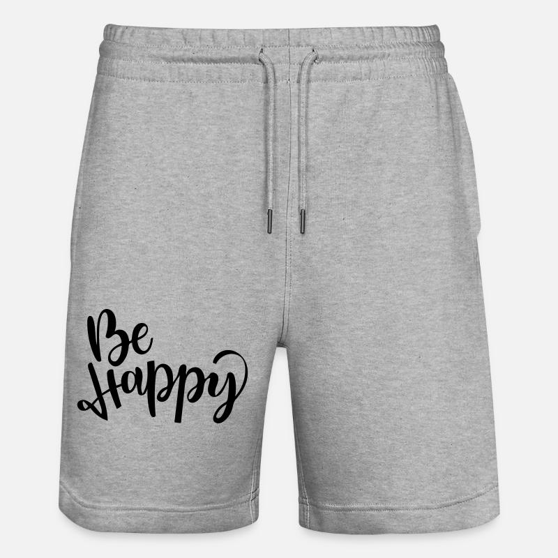 Sei glücklich - Stanley/Stella Unisex Bio Joggingshorts Trainer  - Grau meliert