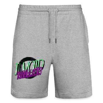 aircraft mechanic baseballcoffeemug - Stanley/Stella Unisex Bio Joggingshorts Trainer  - Grau meliert - Vorne - Nik (191cm) & Marisol (170cm)