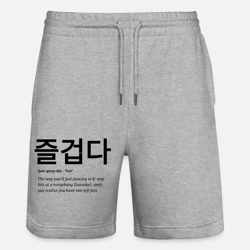 Corée - Short de jogging bio TRAINER Stanley/Stella unisexe - gris chiné