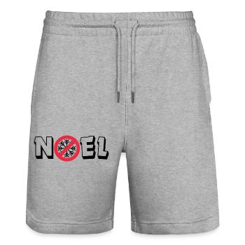 No Noel - Short de jogging bio TRAINER Stanley/Stella unisexe - gris chiné - Devant - Nik (191cm) & Marisol (170cm)