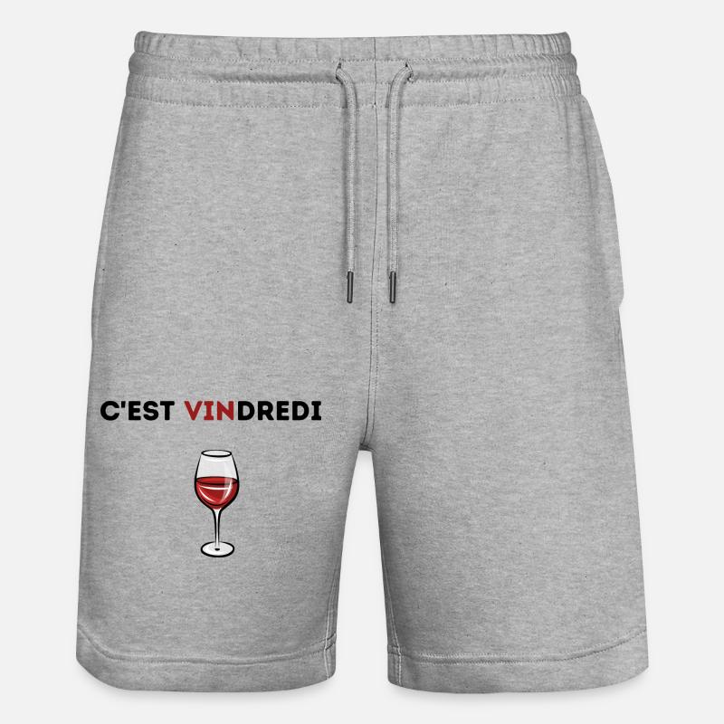 C'est Vindredi - Short de jogging bio TRAINER Stanley/Stella unisexe - gris chiné