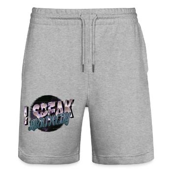 books and wine book keeper shirt animal cat movies - Stanley/Stella Unisex Bio Joggingshorts Trainer  - Grau meliert - Vorne - Nik (191cm) & Marisol (170cm)