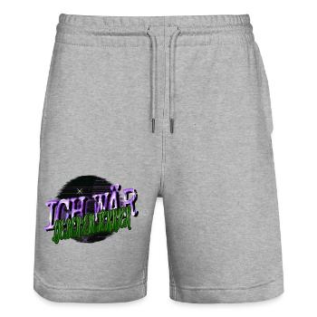 geschenk bullterrier haustier cool spaß chihuahua - Stanley/Stella Unisex Bio Joggingshorts Trainer  - Grau meliert - Vorne - Nik (191cm) & Marisol (170cm)