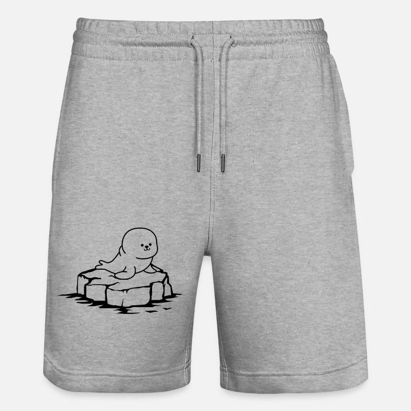 robbe eisscholle - Stanley/Stella Unisex Bio Joggingshorts Trainer  - Grau meliert
