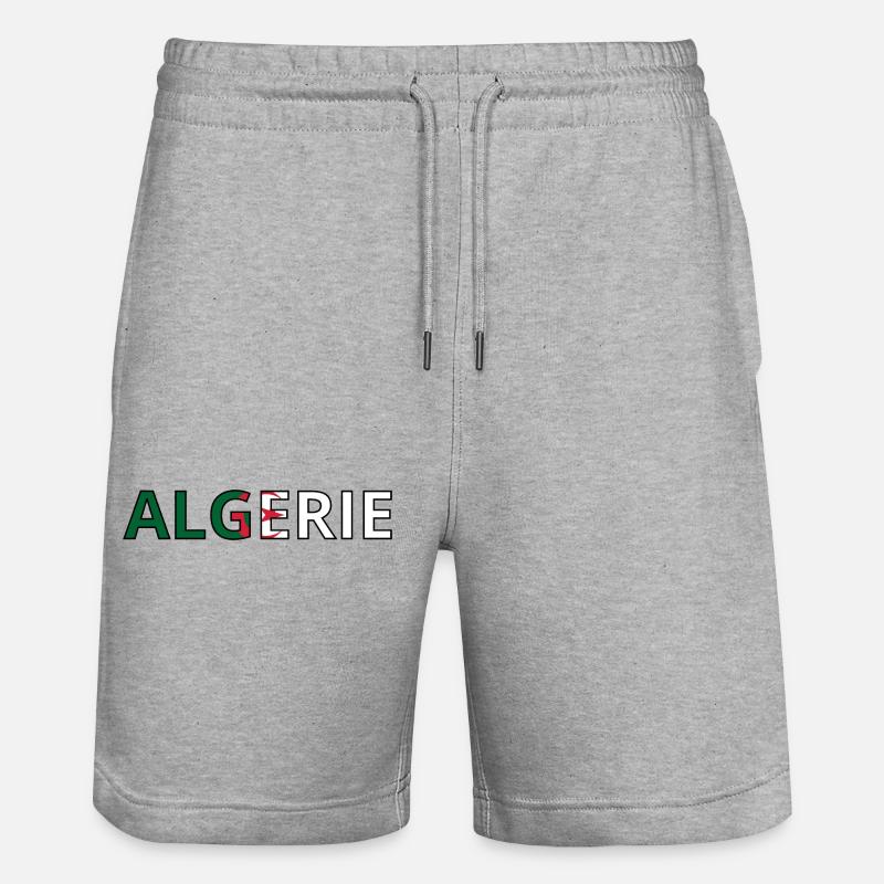 Drapeau Algérie - Short de jogging bio TRAINER Stanley/Stella unisexe - gris chiné
