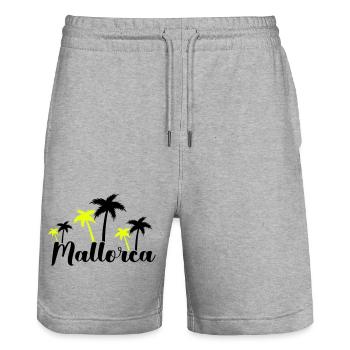 mallorca - Stanley/Stella Unisex Bio Joggingshorts Trainer  - Grau meliert - Vorne - Nik (191cm) & Marisol (170cm)