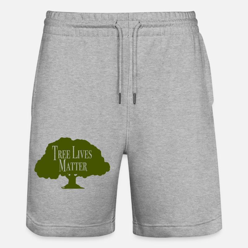 Tree Lives Matter - Stanley/Stella Unisex Bio Joggingshorts Trainer  - Grau meliert