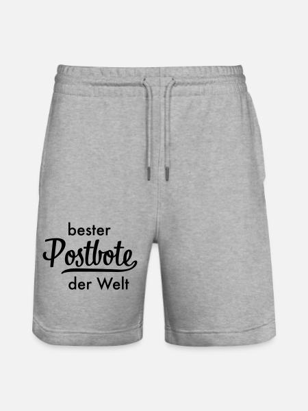 Bester Postbote - Stanley/Stella Unisex Bio Joggingshorts Trainer - Grau meliert