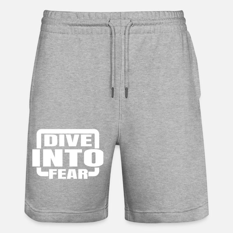 bungee jumping safety courage mindset - Stanley/Stella Unisex Bio Joggingshorts Trainer - Grau meliert