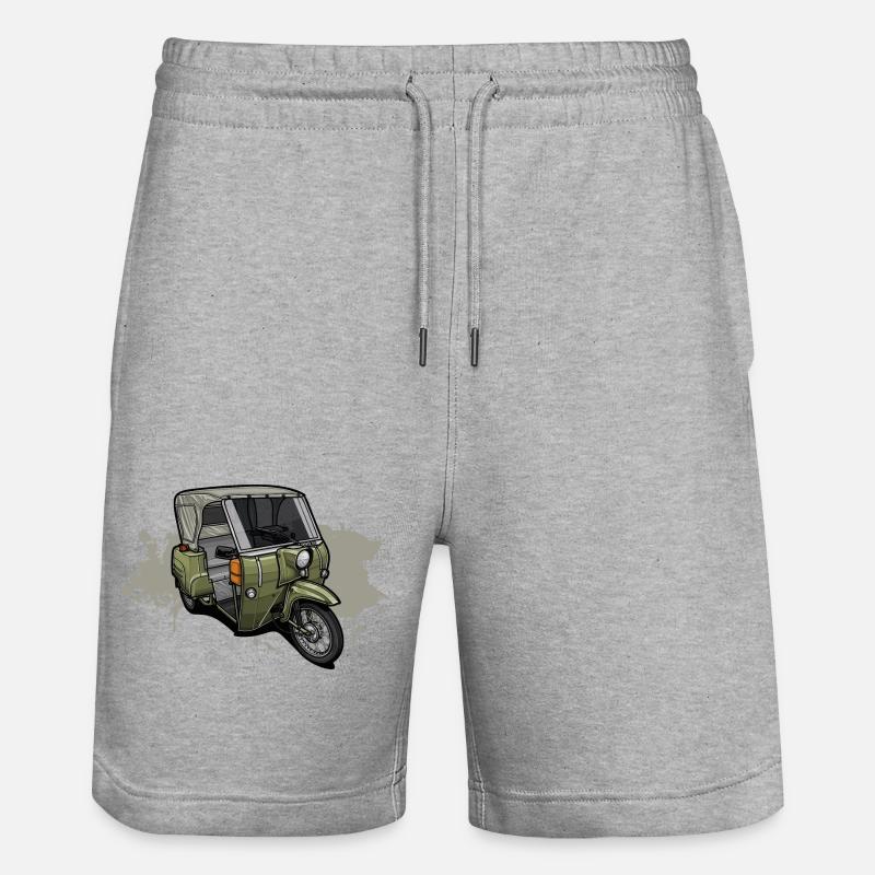 Tricycle Duo DDR - illustration - Short de jogging bio TRAINER Stanley/Stella unisexe - gris chiné