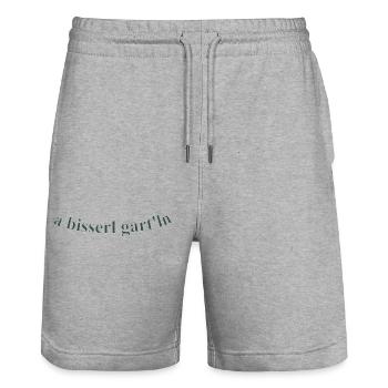 Bisserl garteln - Stanley/Stella Unisex Bio Joggingshorts Trainer  - Grau meliert - Vorne - Nik (191cm) & Marisol (170cm)
