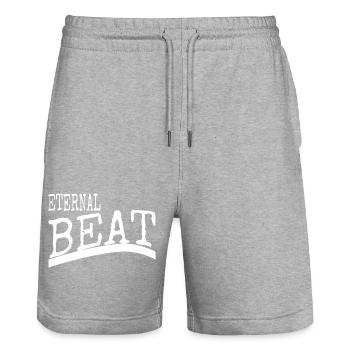rythme de la vie cadeau geek dictons rythme - Short de jogging bio TRAINER Stanley/Stella unisexe - gris chiné - Devant - Nik (191cm) & Marisol (170cm)