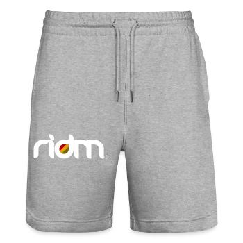ridm logo - Stanley/Stella Unisex Bio Joggingshorts Trainer  - Grau meliert - Vorne - Nik (191cm) & Marisol (170cm)