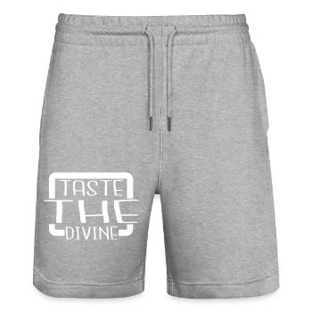 flavor exploration funny sayings - Stanley/Stella Unisex Bio Joggingshorts Trainer  - Grau meliert - Vorne - Nik (191cm) & Marisol (170cm)