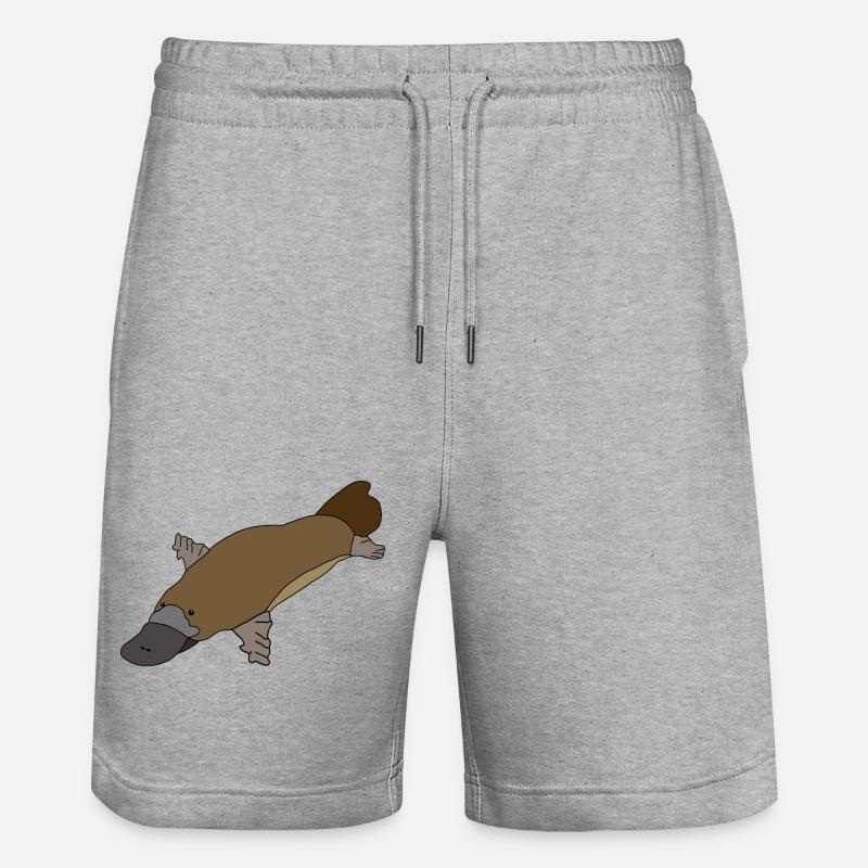 Ornithorynque - Short de jogging bio TRAINER Stanley/Stella unisexe - gris chiné