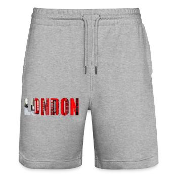 London - Stanley/Stella Unisex Bio Joggingshorts Trainer  - Grau meliert - Vorne - Nik (191cm) & Marisol (170cm)
