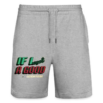 home electrical joke birthday present idea - Stanley/Stella Unisex Bio Joggingshorts Trainer  - Grau meliert - Vorne - Nik (191cm) & Marisol (170cm)