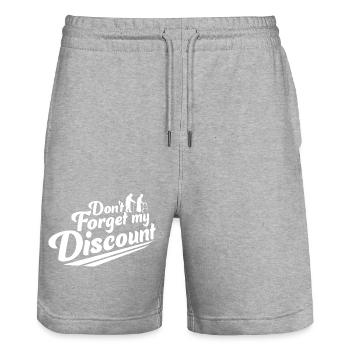Vergiss nicht meinen Rabatt lustig sarkastisch Senior - Stanley/Stella Unisex Bio Joggingshorts Trainer  - Grau meliert - Vorne - Nik (191cm) & Marisol (170cm)