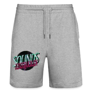 cool funny quote purrfection cat behavior fun - Stanley/Stella Unisex Bio Joggingshorts Trainer  - Grau meliert - Vorne - Nik (191cm) & Marisol (170cm)