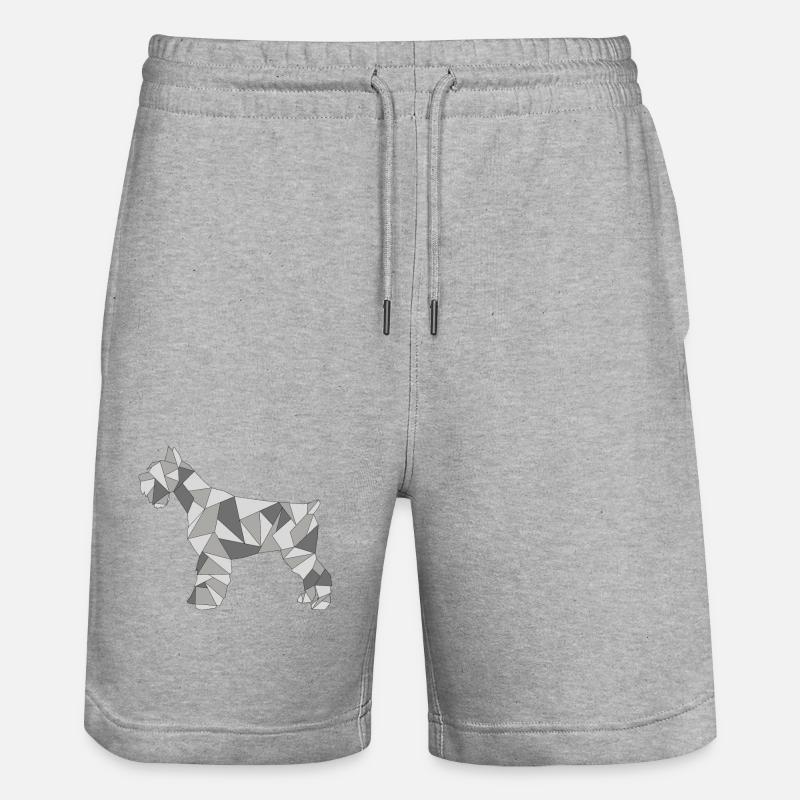 GEOMETRIC SCHNAUZER gris - Short de jogging bio TRAINER Stanley/Stella unisexe - gris chiné