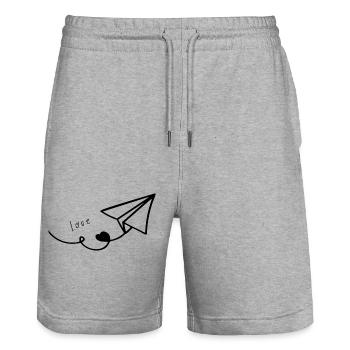 love - Short de jogging bio TRAINER Stanley/Stella unisexe - gris chiné - Devant - Nik (191cm) & Marisol (170cm)