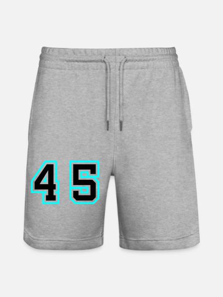 45 number symbol - Stanley/Stella Trainer Unisex Organic Jogging Shorts - heather grey