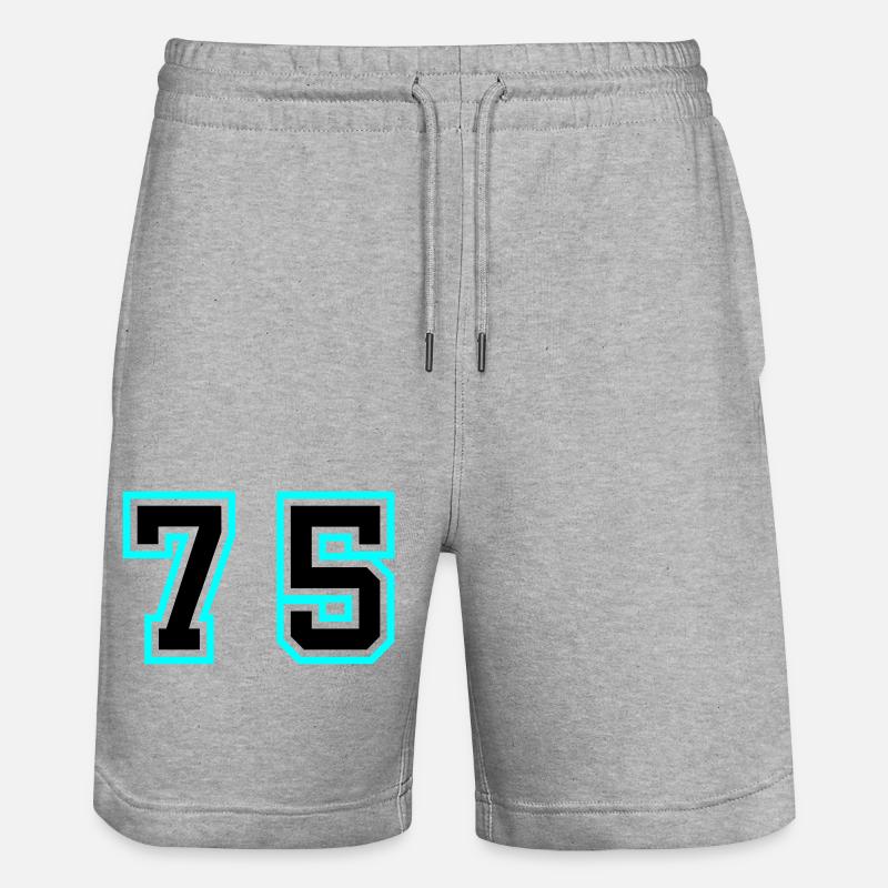 75 Symbole numérique - Short de jogging bio TRAINER Stanley/Stella unisexe - gris chiné