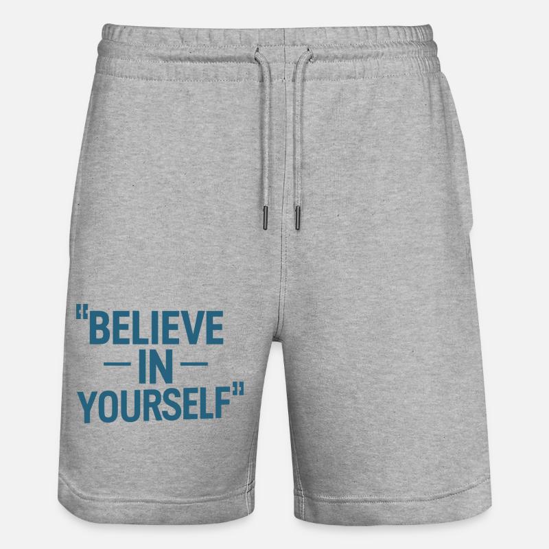 CROYEZ EN VOUS - Short de jogging bio TRAINER Stanley/Stella unisexe - gris chiné