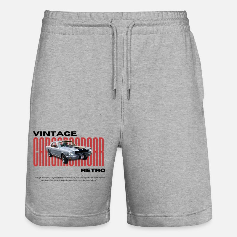 Conception de voitures anciennes - Short de jogging bio TRAINER Stanley/Stella unisexe - gris chiné