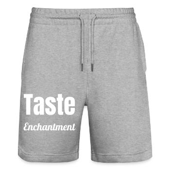 present creating magic statement funny - Stanley/Stella Trainer Unisex Organic Jogging Shorts - heather grey - Front - Nik (191cm) & Marisol (170cm)