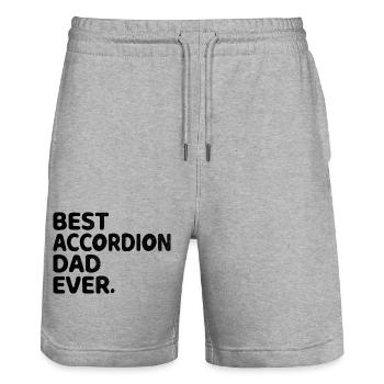 Best Accordion Dad Ever Accordions Accordionist Mu - Stanley/Stella Trainer Unisex Organic Jogging Shorts - heather grey - Front - Nik (191cm) & Marisol (170cm)