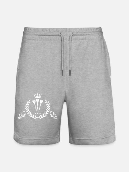 Darts Coat of Arms - Stanley/Stella Trainer Unisex Organic Jogging Shorts - heather grey