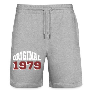 Original 1979 - Stanley/Stella Unisex Bio Joggingshorts Trainer  - Grau meliert - Vorne - Nik (191cm) & Marisol (170cm)