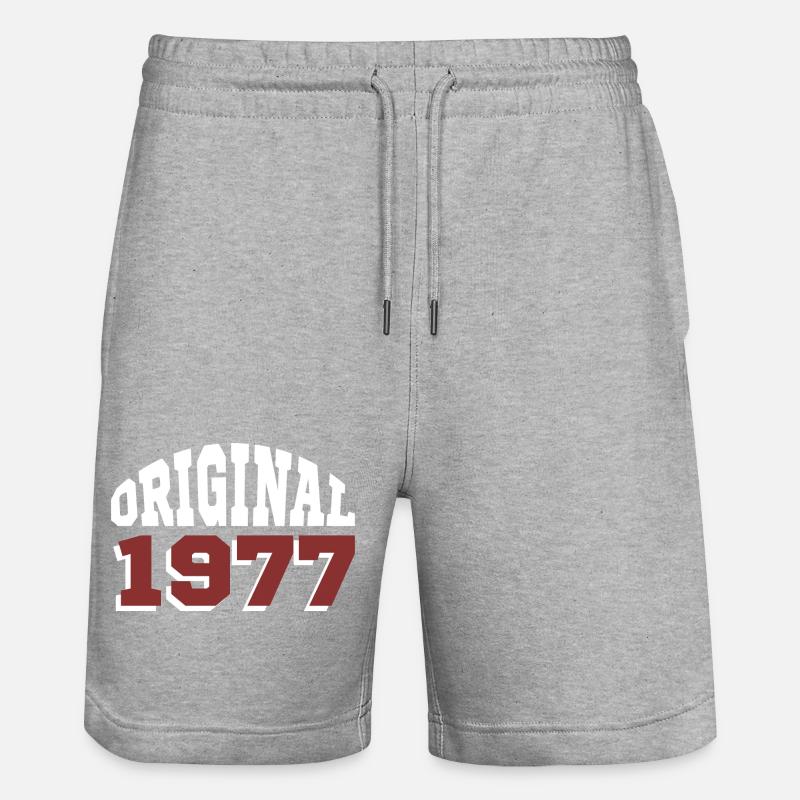 Original 1977 - Short de jogging bio TRAINER Stanley/Stella unisexe - gris chiné