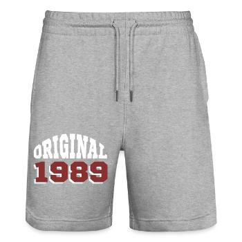 Original 1989 - Stanley/Stella Unisex Bio Joggingshorts Trainer  - Grau meliert - Vorne - Nik (191cm) & Marisol (170cm)