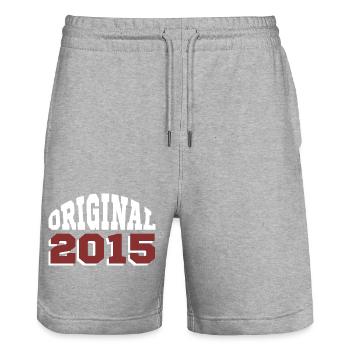 Original 2015 - Stanley/Stella Unisex Bio Joggingshorts Trainer  - Grau meliert - Vorne - Nik (191cm) & Marisol (170cm)