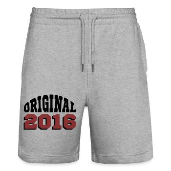 Original 2016 - Short de jogging bio TRAINER Stanley/Stella unisexe - gris chiné - Devant - Nik (191cm) & Marisol (170cm)