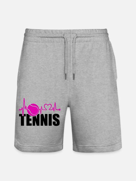 tennis love - Stanley/Stella Unisex Bio Joggingshorts Trainer - Grau meliert