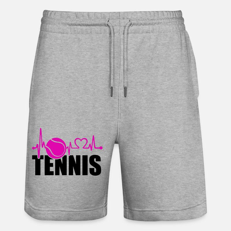L’amour du tennis - Short de jogging bio TRAINER Stanley/Stella unisexe - gris chiné