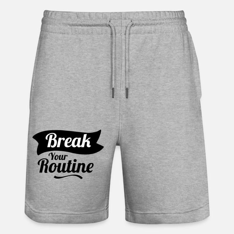 Break your Routine - Stanley/Stella Unisex Bio Joggingshorts Trainer  - Grau meliert