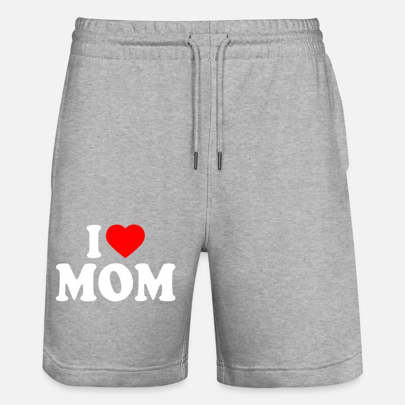 I love mom - Short de jogging bio TRAINER Stanley/Stella unisexe - gris chiné
