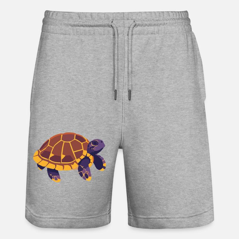 Tortue d’eau violette - Short de jogging bio TRAINER Stanley/Stella unisexe - gris chiné
