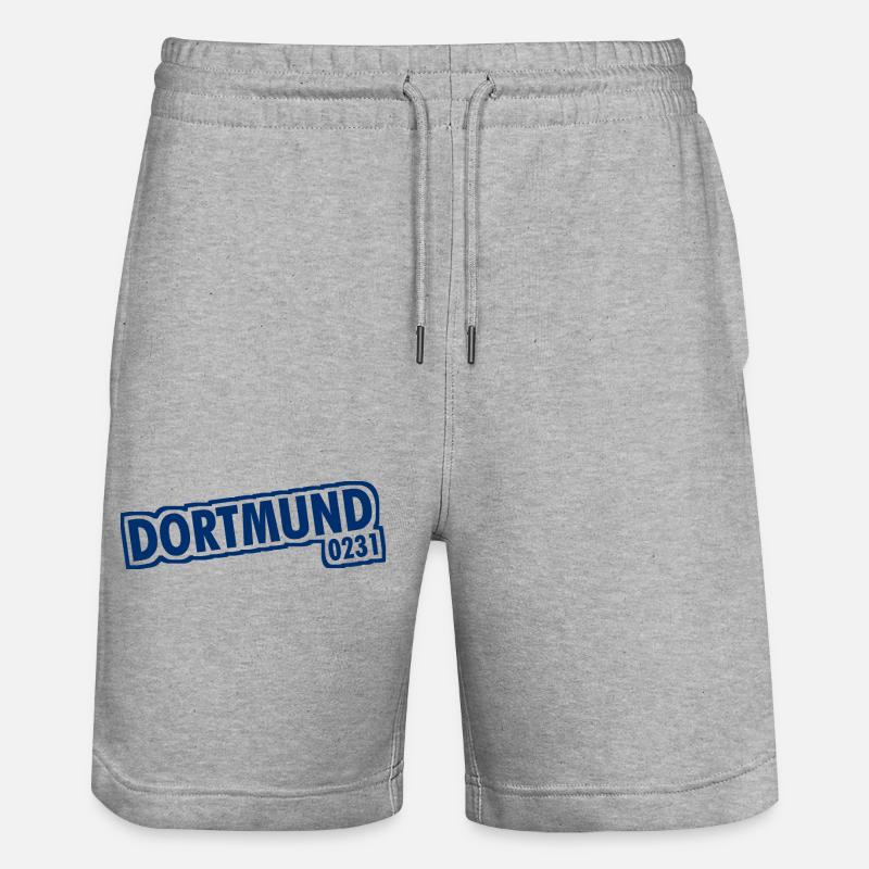 Dortmund - 0231 - Area Code - Stanley/Stella Trainer Unisex Organic Jogging Shorts - heather grey