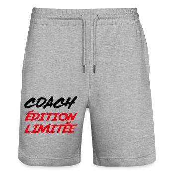 COACH Limitierte Auflage - Stanley/Stella Unisex Bio Joggingshorts Trainer  - Grau meliert - Vorne - Nik (191cm) & Marisol (170cm)