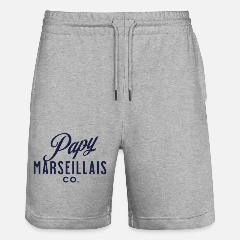 PAPY MARSEILLAIS - Short de jogging bio TRAINER Stanley/Stella unisexe - gris chiné