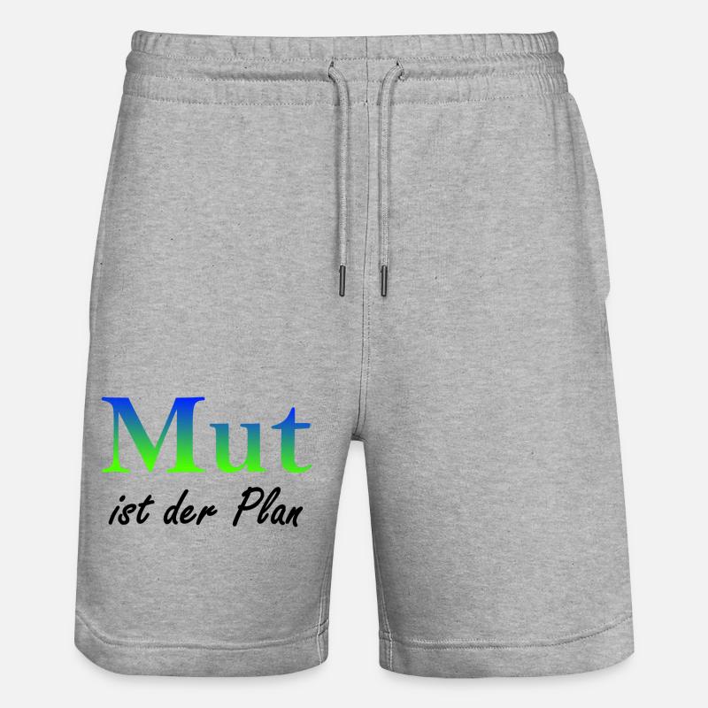 Mut ist der Plan - Stanley/Stella Unisex Bio Joggingshorts Trainer  - Grau meliert