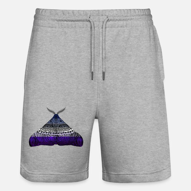 Butch Lesbienne pride moth - Short de jogging bio TRAINER Stanley/Stella unisexe - gris chiné